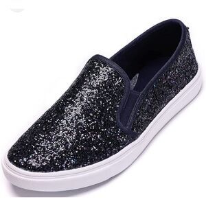 Feversole Women's Slip-On Glitter Sneakers Multicolor‎ Size 8.5 Casual Flats